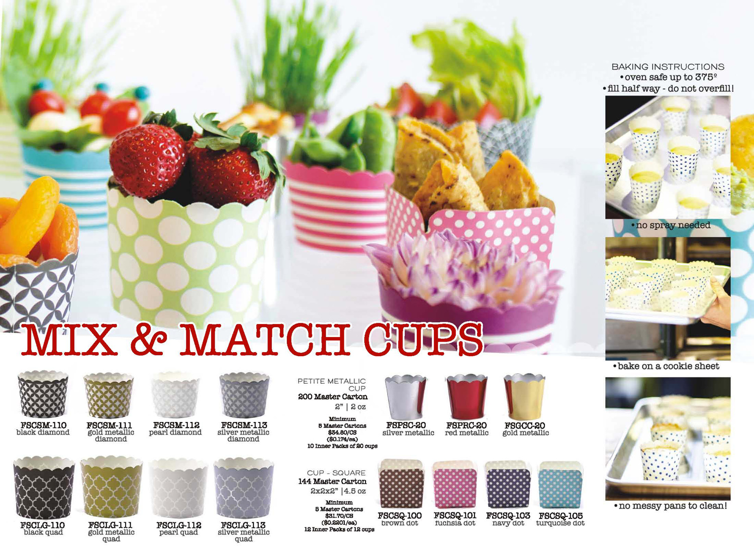 Free Standing Baking Cups